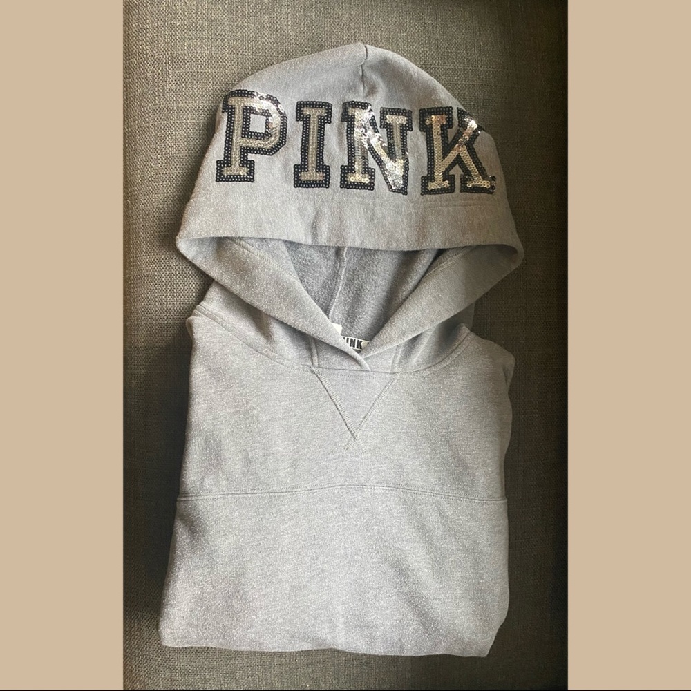VS Pink Grey Hoodie